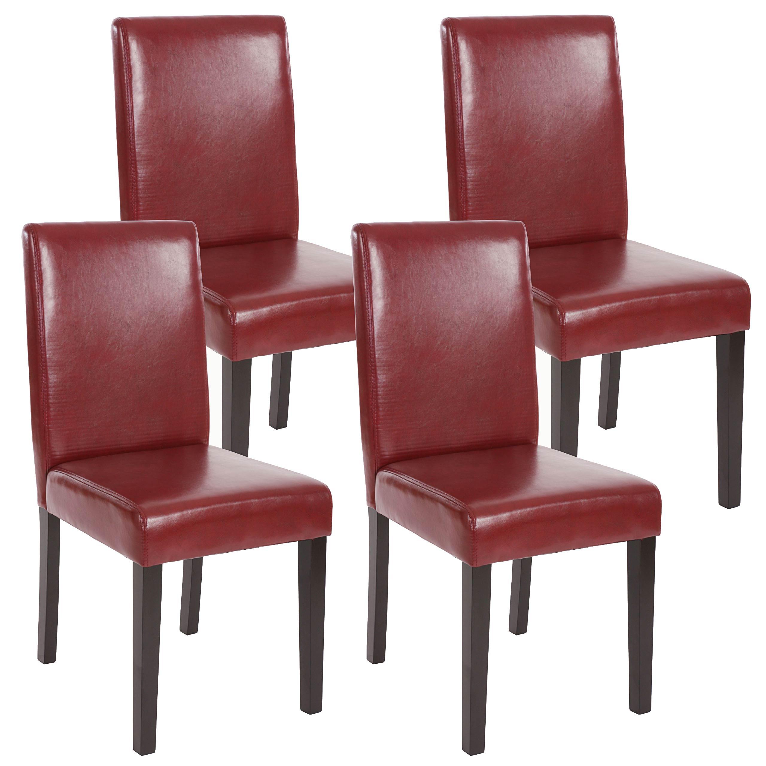 ESSZIMMERSTUHL Bordeaux 4er-Set - Rotbraun/Bordeaux, Textil (43/90/56cm) - MCW