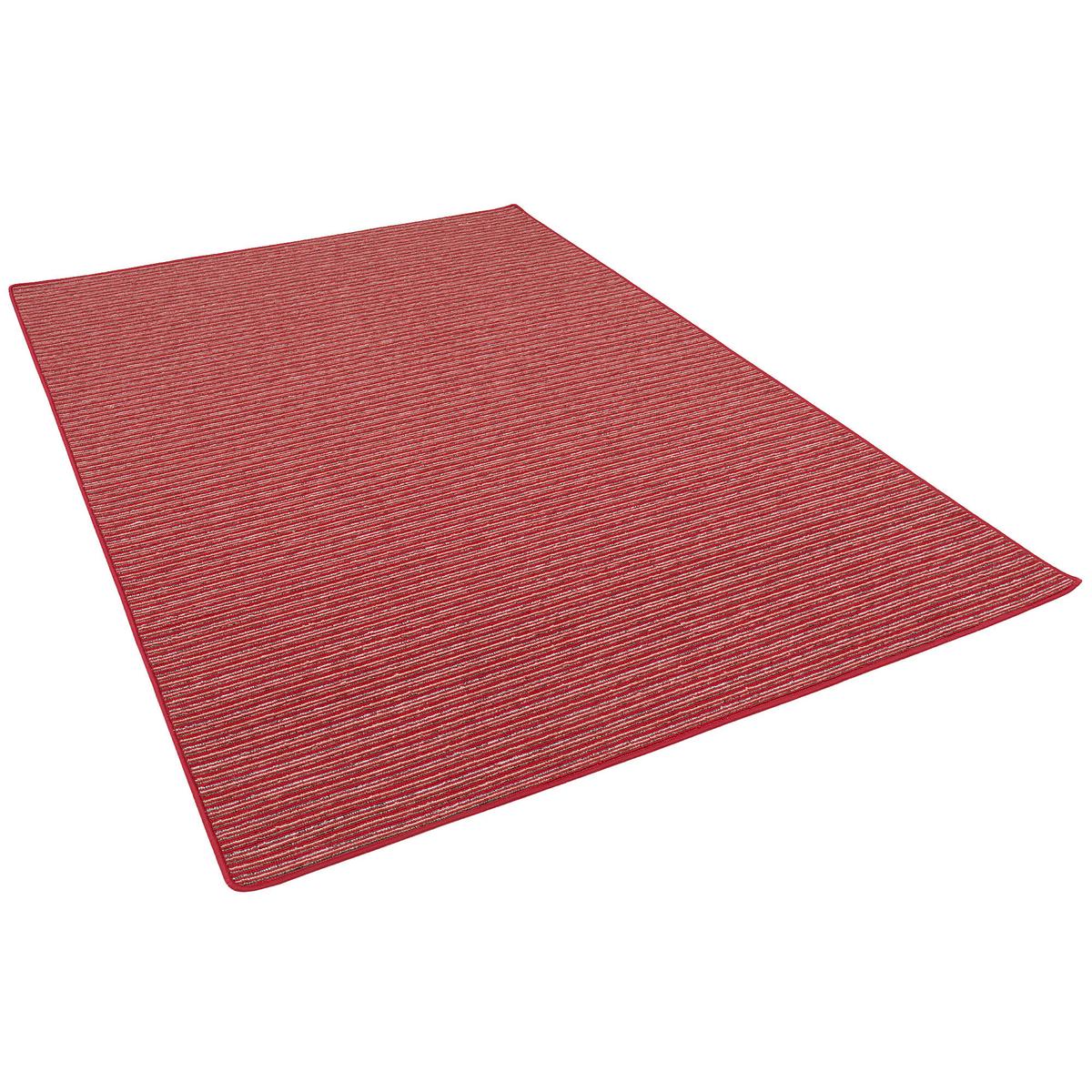 STREIFENBERBER TEPPICH MARTA - Rot, Textil (160/240cm) - Snapstyle
