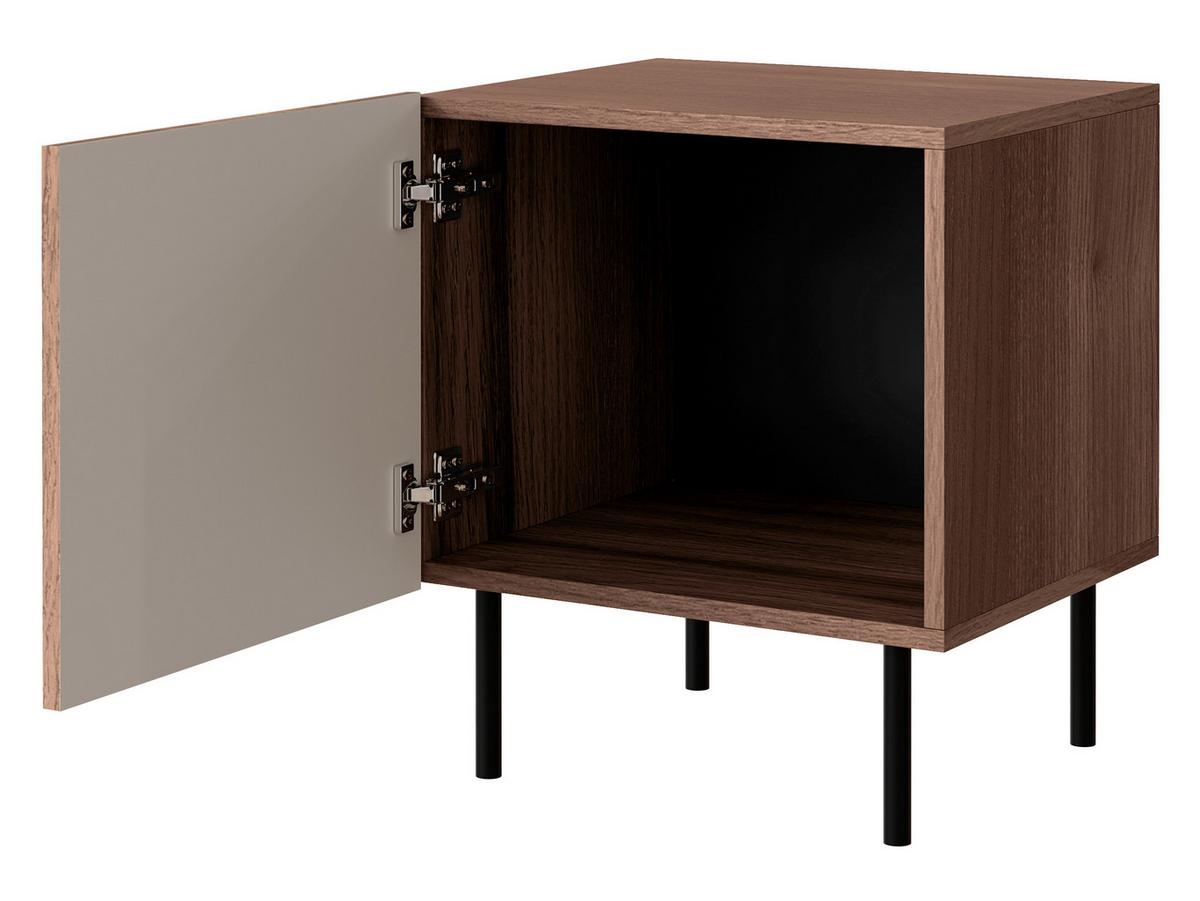 NACHTTISCHE-SET Tacos - Schwarz/Braun, Holzwerkstoff/Metall (45/53/41cm) - MIRJAN24