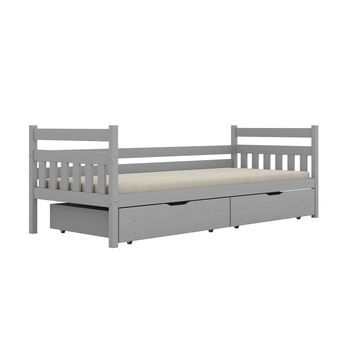 BETT 90/200 David Grau - Grau, Holz (90/200cm) - Petits-meubles