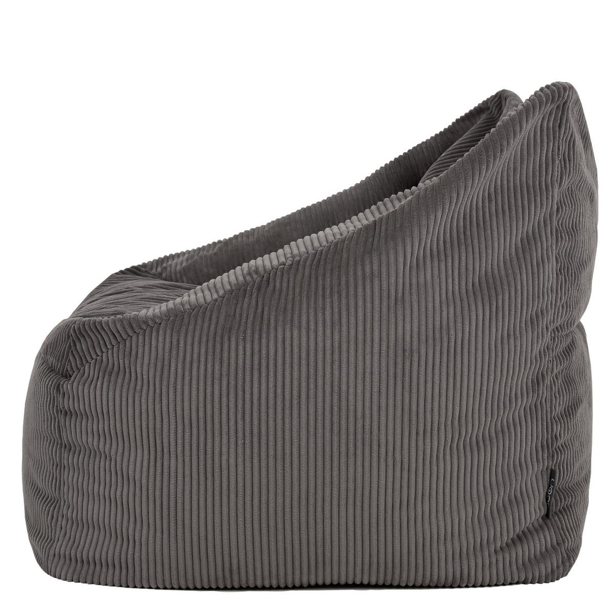 SITZSACK Cord Sessel Natalia - Grau, Textil (97/73/84cm) - icon