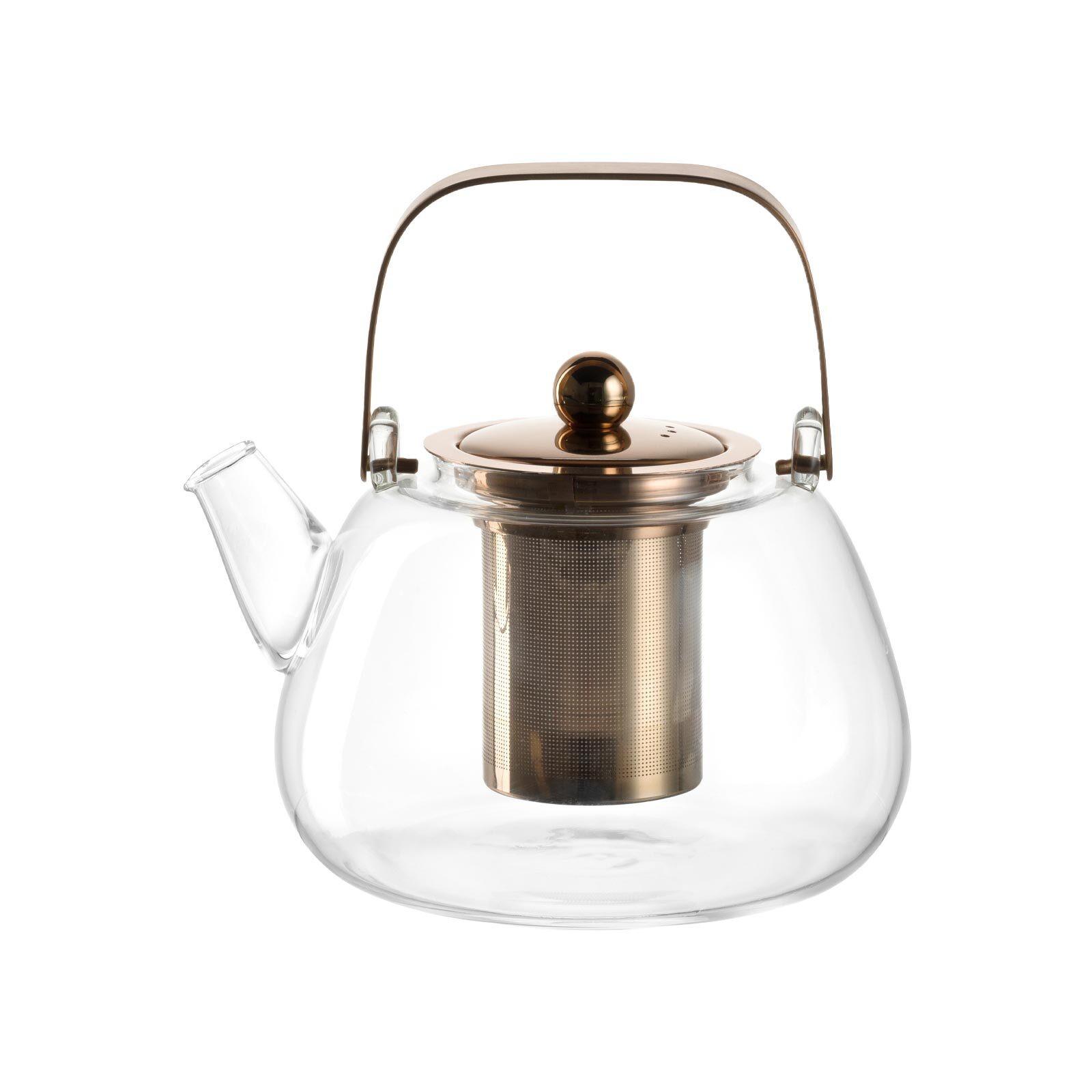 TEEKANNE MIT METALLHENKEL Tè Per Te transparent 1,2 Liter - Transparent, Glas (1.2L) - Leonardo Living