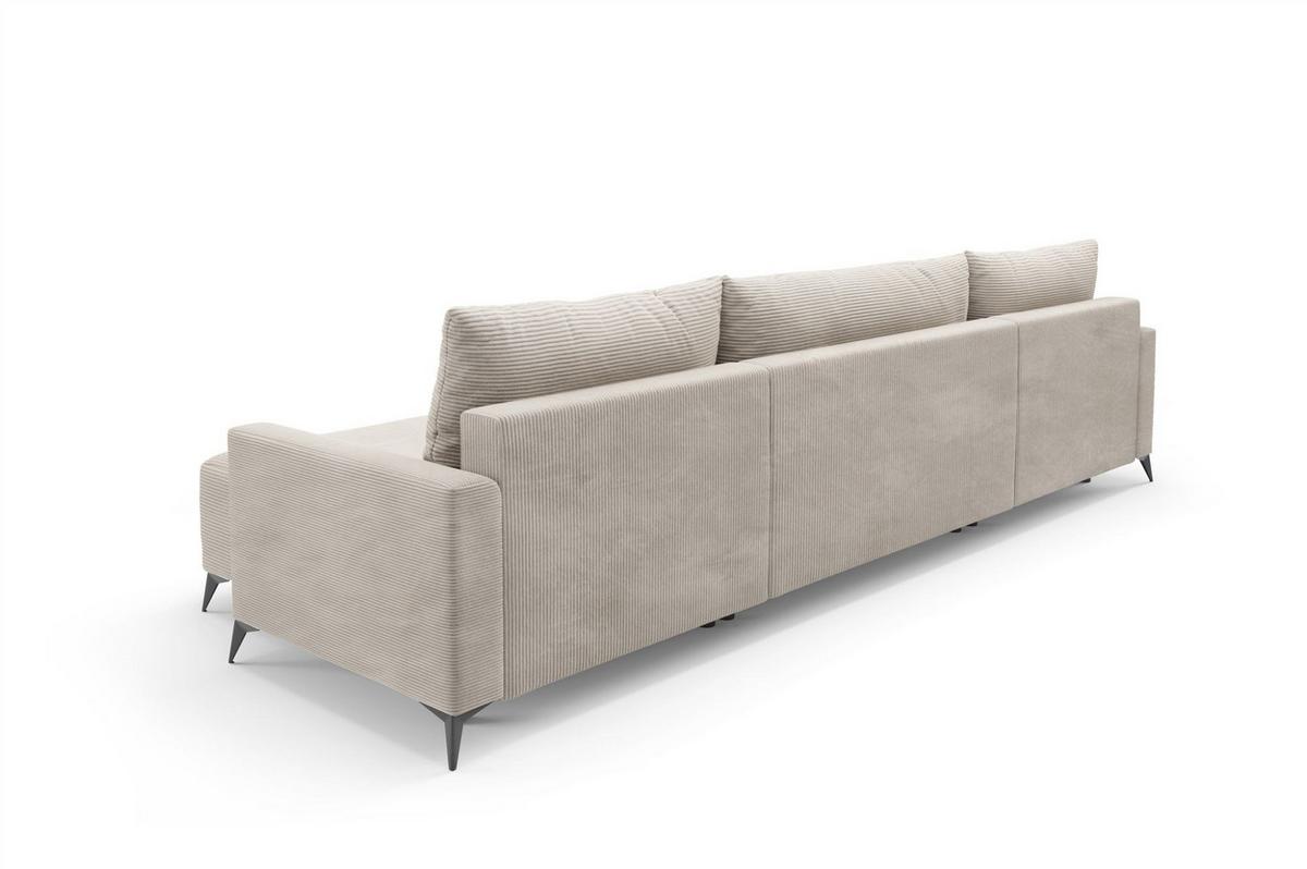 WOHNLANDSCHAFT Silves - Grün, Holzwerkstoff/Textil (382/81/148cm) - Fun Möbel
