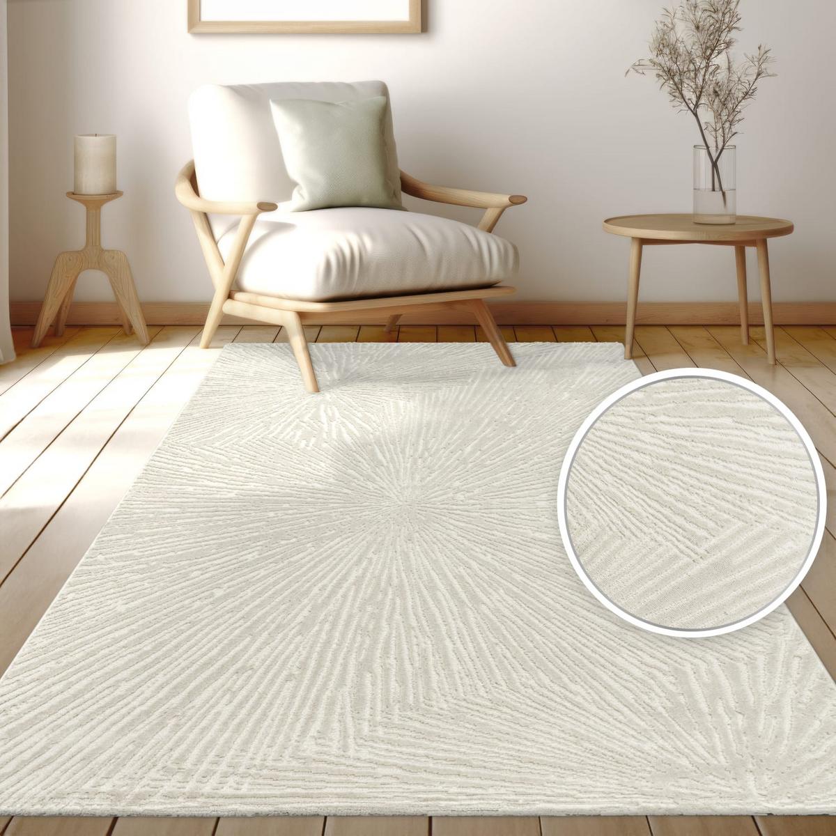 KURZFLORTEPPICH, einfarbig, aus Polypropylen, Florhöhe 9 mm, Creme, 200 x 280 cm - Creme, Textil (280/200cm) - KADIMA DESIGN