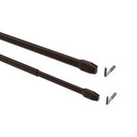 SCHEIBENSTANGEN / VITRAGESTANGEN Geno 100-180 cm, oval, Braun, Packung 2 Stück - Braun, Kunststoff/Metall (1/1.5/180cm) - INTERDECO