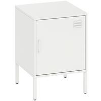 NACHTTISCH Stahl Weiß - Weiß, Metall (40/56/40cm) - HOMCOM