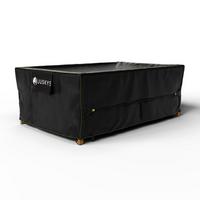 GARTENMÖBELABDECKUNG CoverSafe Pro schwarz - Schwarz, Kunststoff (140/75/220cm) - Juskys
