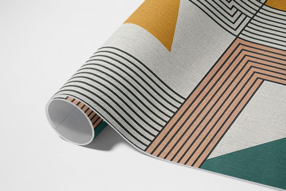TEPPICH 150x225 cm Lineare Abstraktion Bauhaus - Multicolor, Kunststoff (150/225cm) - Wallfluent