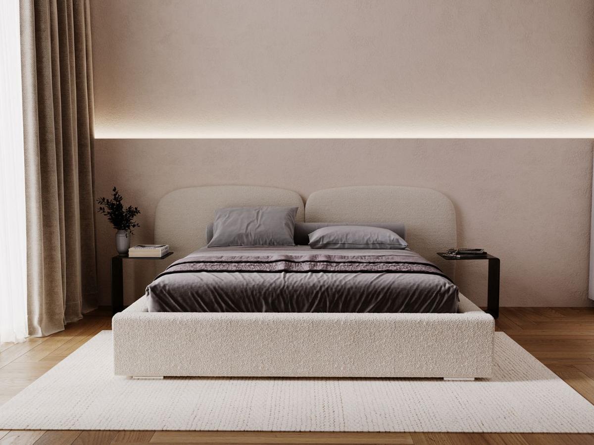 POLSTERBETT Palermo 200x200 Beige - Beige, Textil (200/200cm) - Graingold
