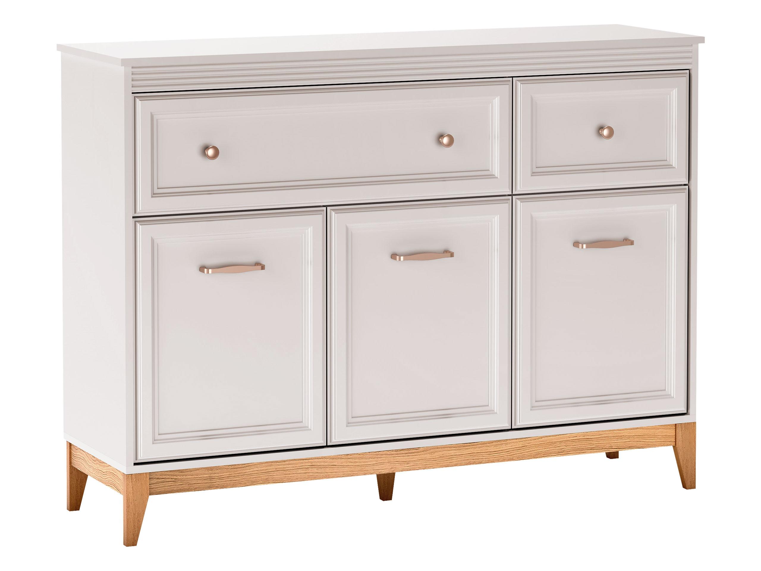 KOMMODE Windsor W-01 - Kaschmir/Eichefarben, Holz/Holzwerkstoff (136/100/41cm) - MIRJAN24
