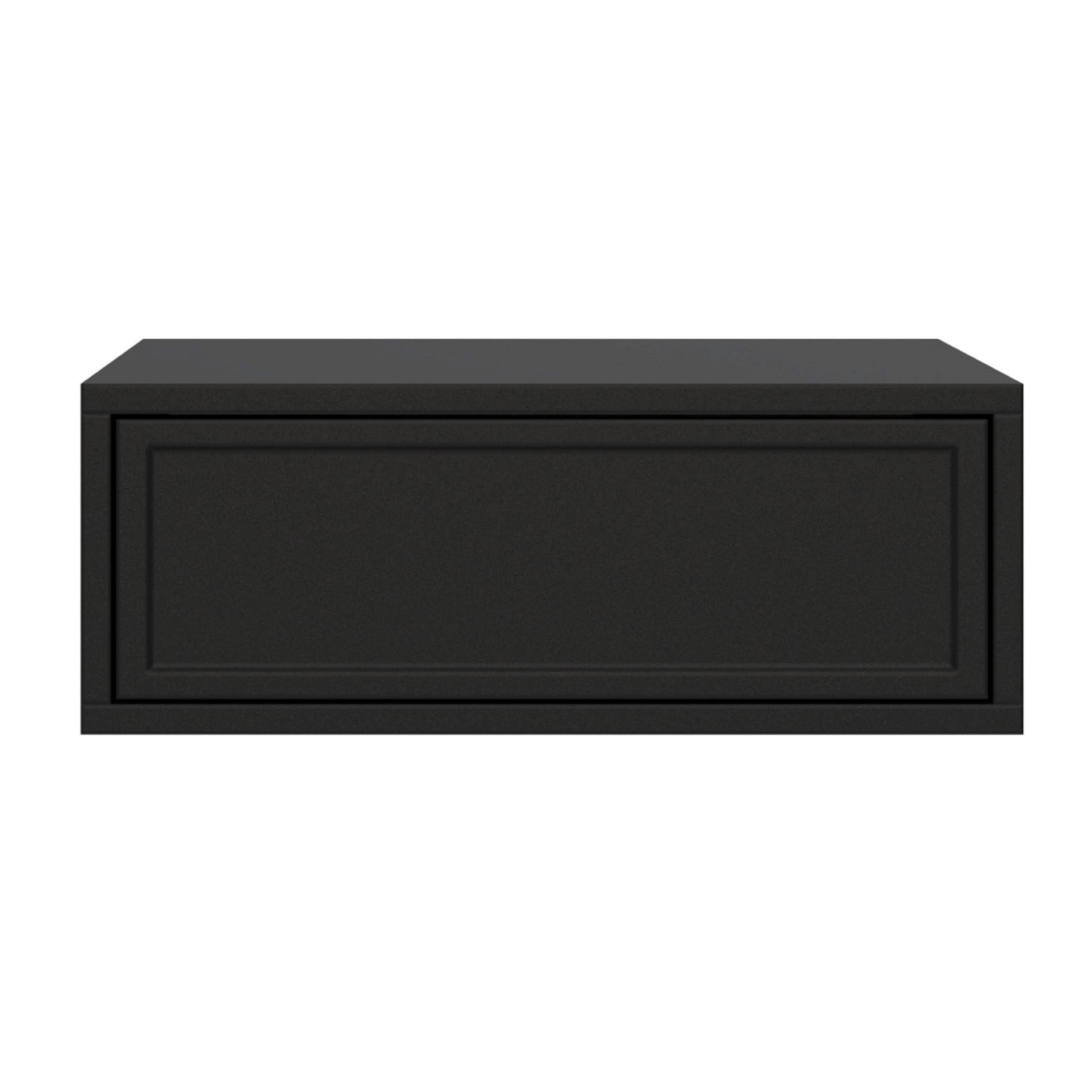 NACHTTISCH VELVETO schwarz 50 cm - Schwarz, Holzwerkstoff (50/20.2/37cm) - Selsey