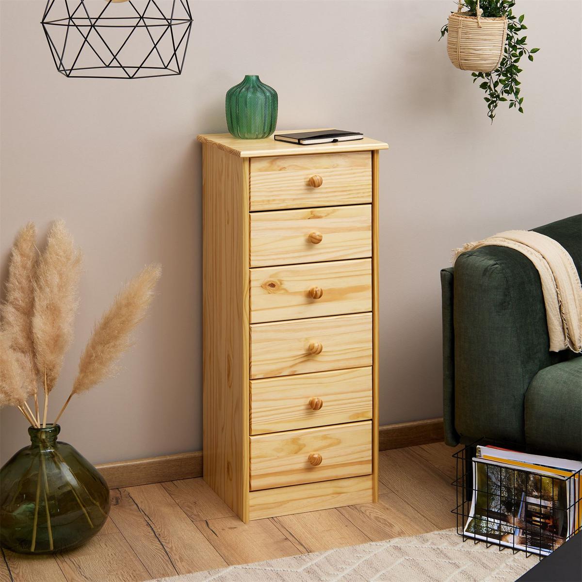 KOMMODE RONDO natur - Naturfarben, Holz (43/106/35cm) - IDIMEX