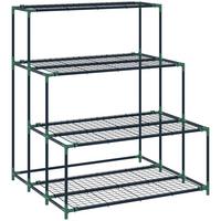 PFLANZENTREPPE mit 4 Etagen Stahl Dunkelgrün - Dunkelgrün, Metall (84/110/94cm) - Outsunny