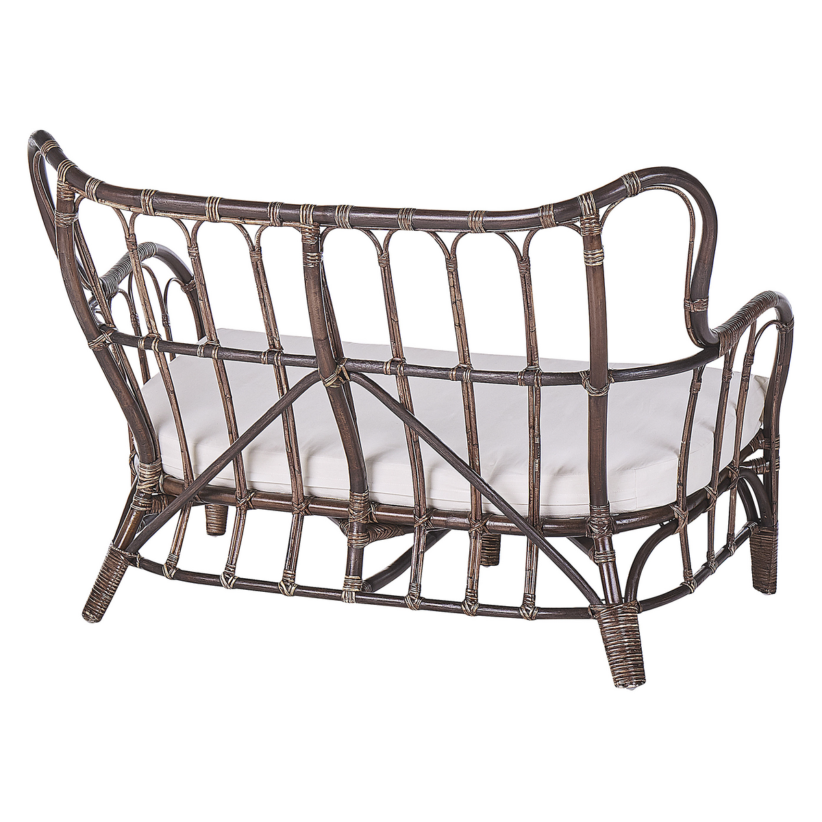 GARTENMÖBEL-SET 4-sitzer Rattan Braun Brindisi - Braun, Naturmaterialien - Beliani
