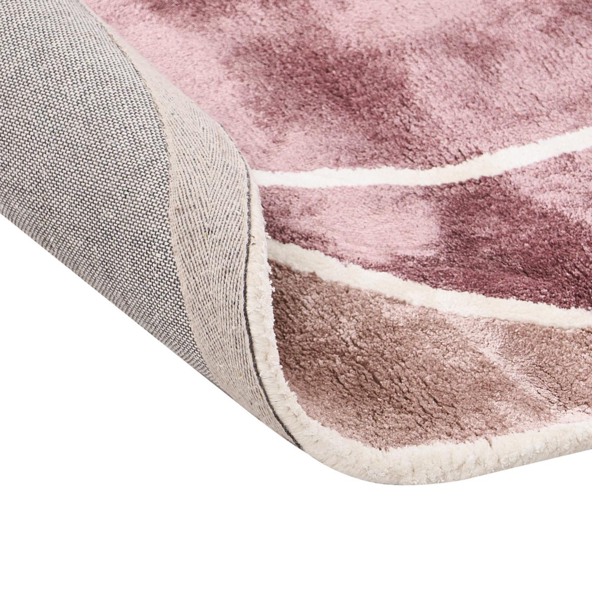 TEPPICH Rosa 200/200 cm Viskose Kanrach - Pink, Textil (200/200cm) - Beliani
