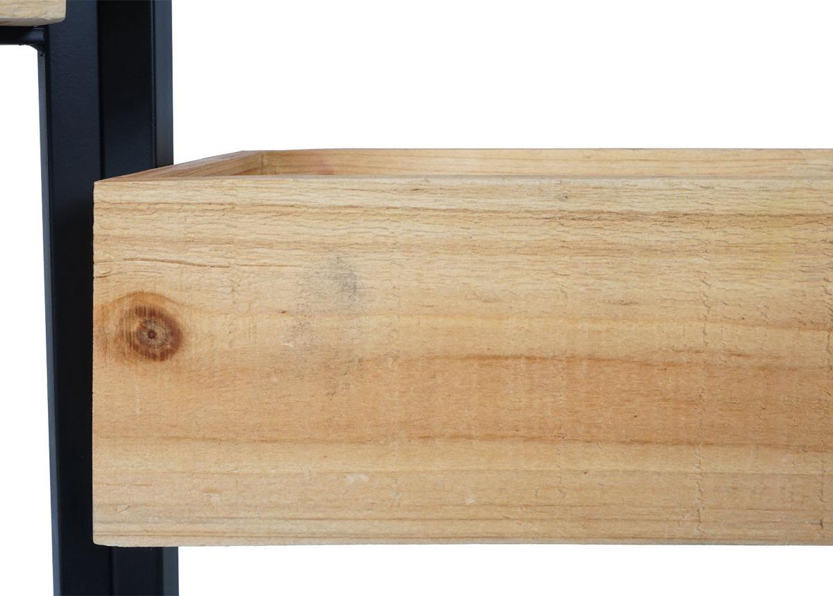 RAUMTEILER MIT PFLANZKASTEN Schwarz, Braun - Schwarz/Braun, Holz (118/116/13cm) - MCW