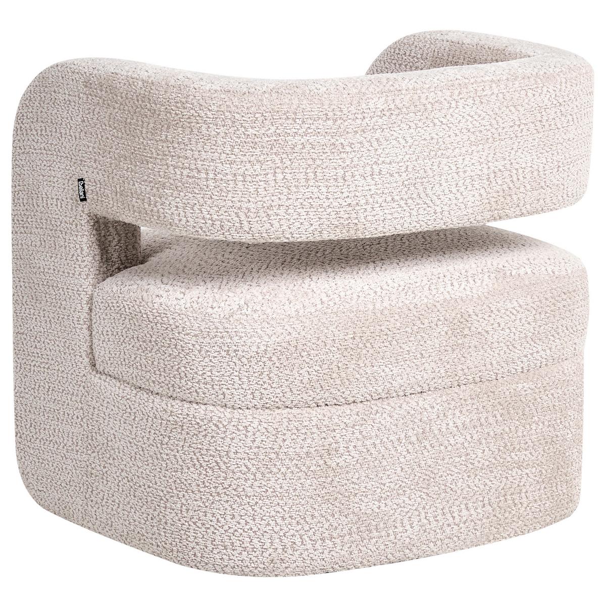 SESSEL Chenillegewebe Beige Vidsel - Beige, Textil (76/78/60cm) - Beliani