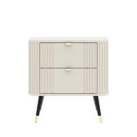 NACHTSCHRANK AURA 60/40/61 cm Kaschmir - Kaschmir/Goldfarben, Holzwerkstoff/Metall (60/61/40cm) - Idohome