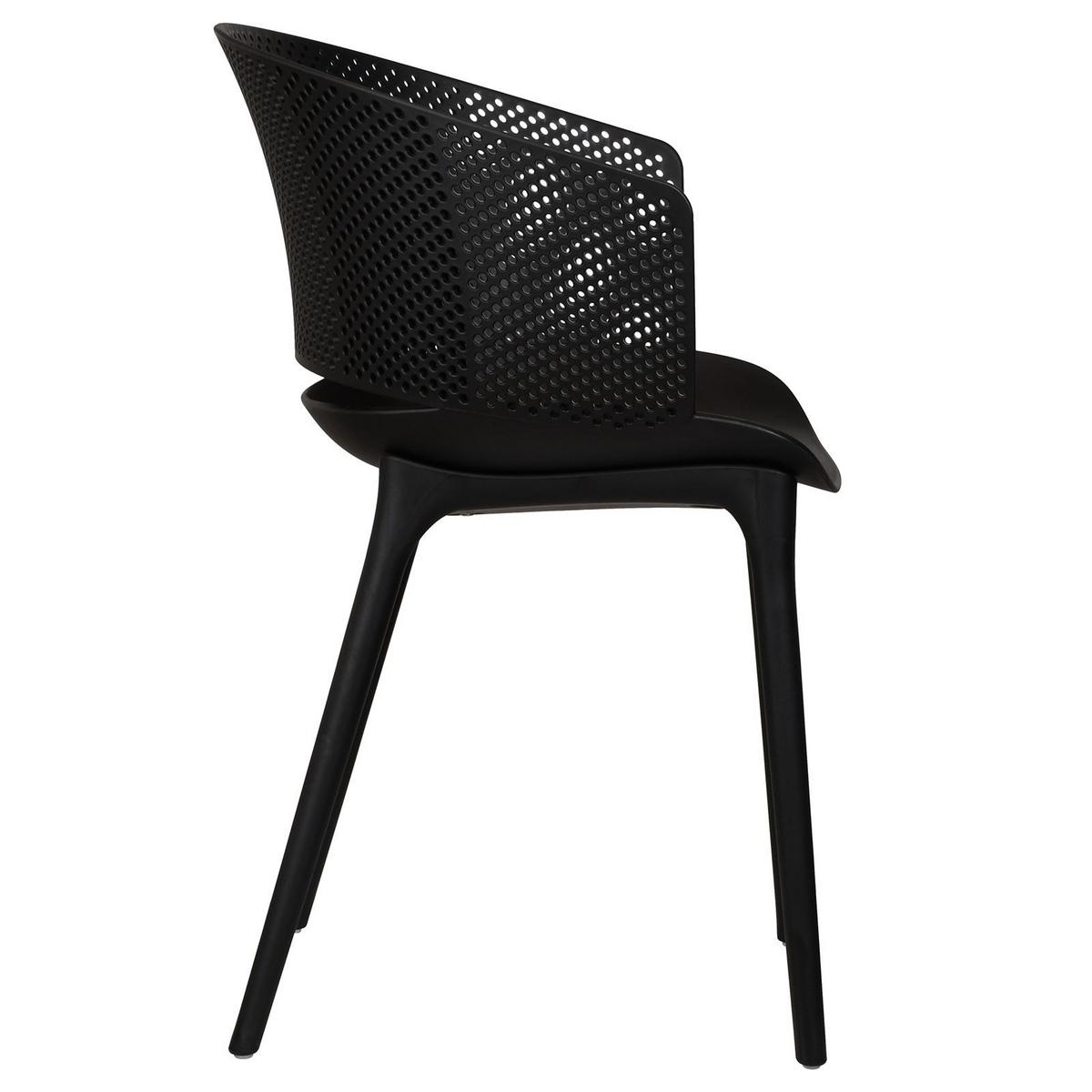 GARTENSTÜHLE OLINDO 4er-Set schwarz - Schwarz, Textil (43/81/47cm) - IDIMEX