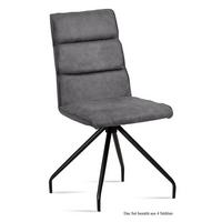 ESSZIMMERSTUHL (4er-Set) Devnet 47x92x60 Schwarz/Grau - Schwarz/Grau, Kunststoff (60/92/47cm) - 58aufmkessel