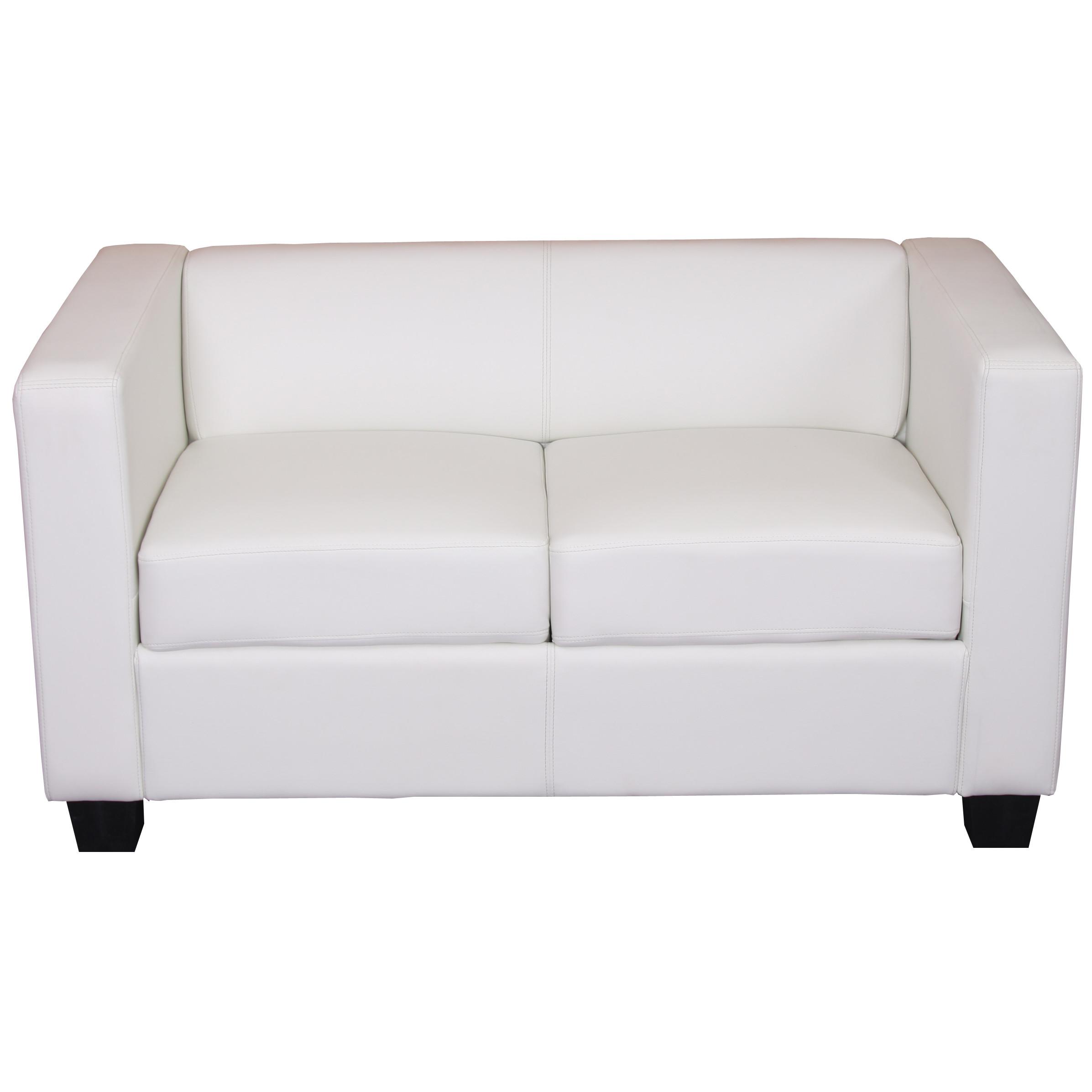 2-SITZER-SOFA Reinweiß - Weiß, Textil (137/70/75cm) - MCW