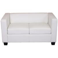 2-SITZER-SOFA Reinweiß - Weiß, Textil (137/70/75cm) - MCW