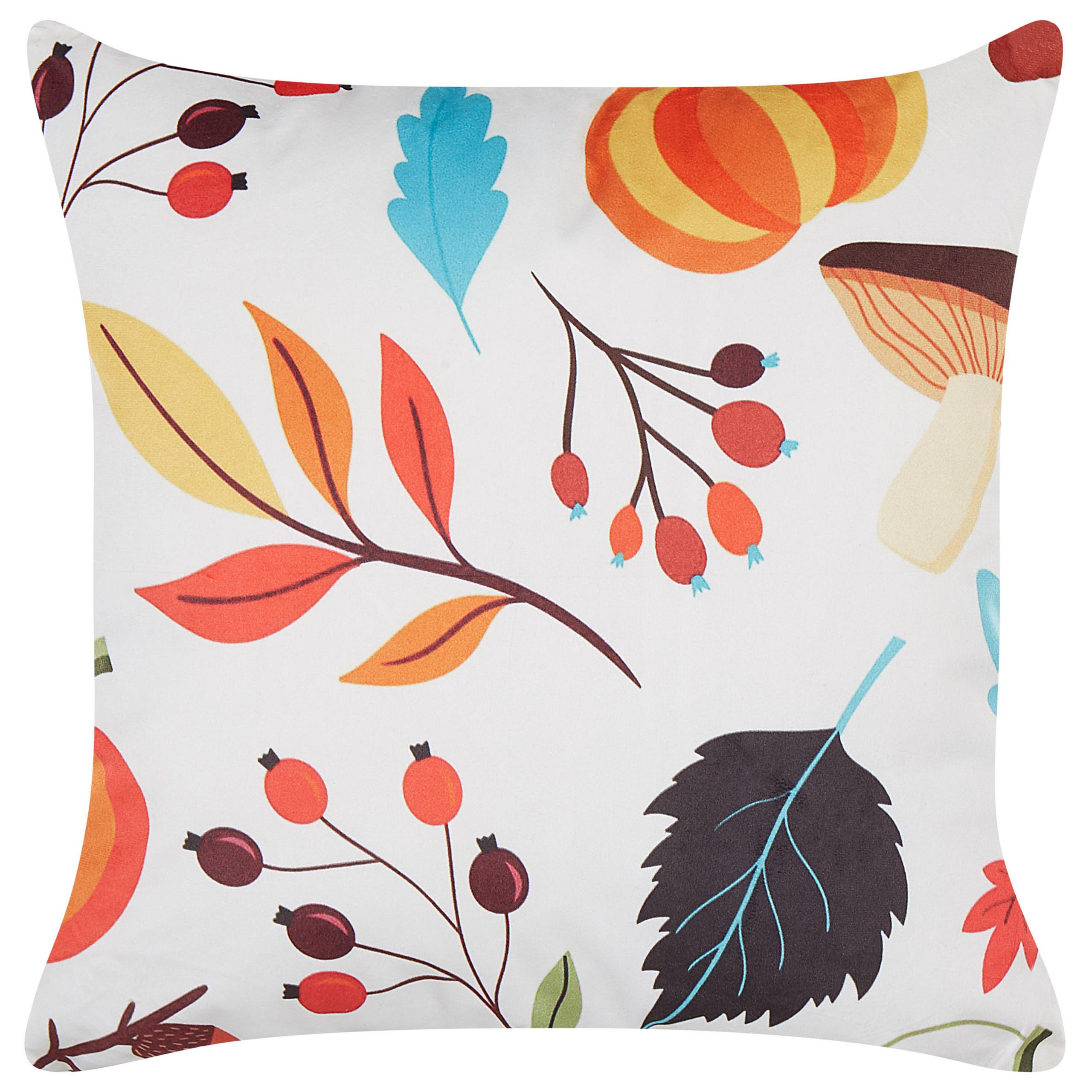 SAMTKISSEN Bunt 45/45 cm Viscaria - Multicolor, Textil (45/45cm) - Beliani