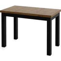 ESSTISCH Arden rechteckig, Eiche Braun Rustikal 100/60/73 cm - Alteiche/Schwarz, Holz/Holzwerkstoff (60/100/73cm) - WFL GROUP