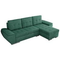ECKSOFA UMBRIA L Grün Stukture - Grau/Grün, Textil (271/157cm) - MKS