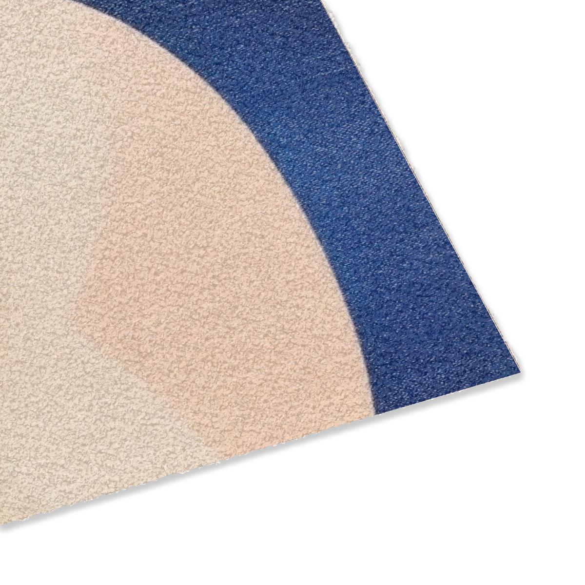 FUSSMATTE Abstrakt - Blau - Rosa Fußabtreter 90x60 cm - Multicolor, Kunststoff (90/0.4cm) - MuchoWow
