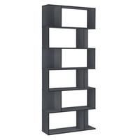 BÜCHERREGAL Borrby - Dunkelgrau, Holzwerkstoff (80/192/24cm) - [en.casa]