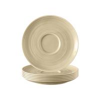 KOMBI-UNTERTASSEN Terra Sandbeige ø 16,1 cm 6er Set - Beige, Keramik (16.1cm) - Seltmann Weiden
