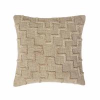 DEKOKISSEN Tufted beige 45/45 cm geometrisch - Beige, Textil (45/45cm) - Homescapes