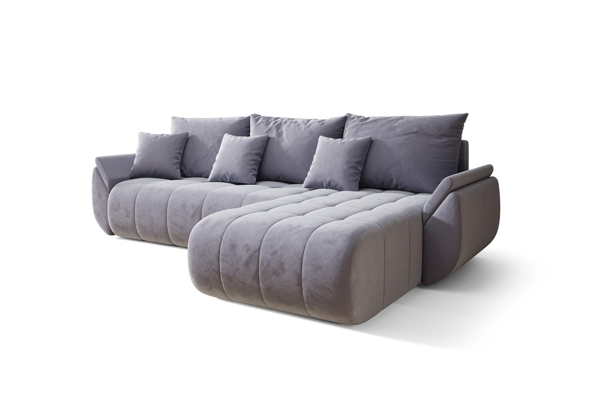 ECKSOFA Akita - Hellblau, Holzwerkstoff/Textil (280/185cm) - Fun Möbel
