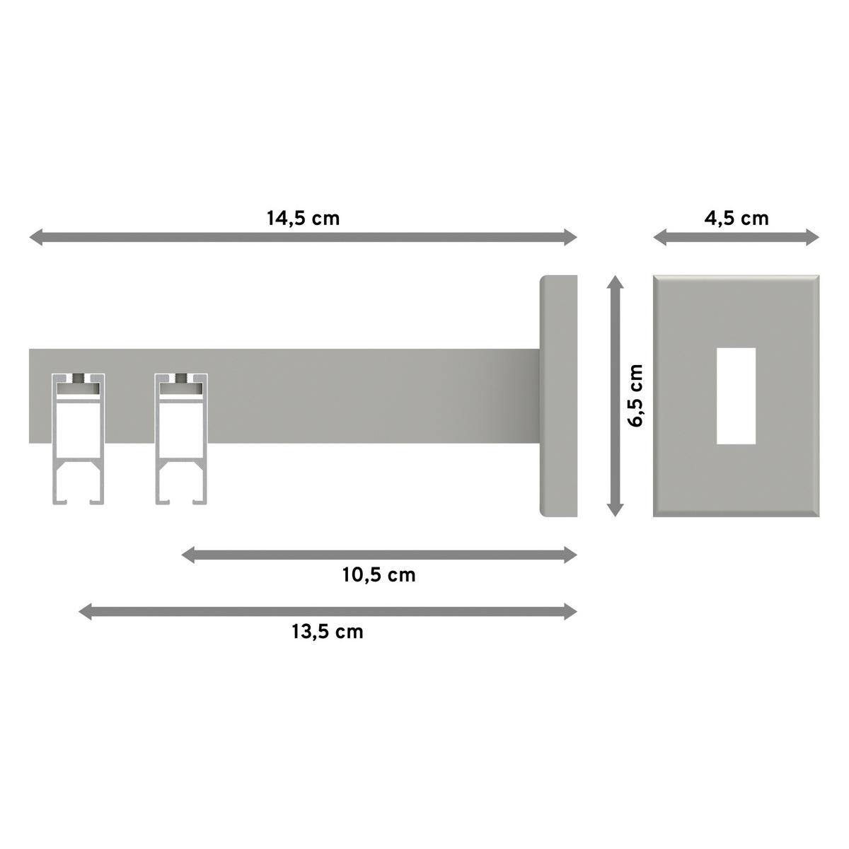 GARDINENSTANGE INNENLAUF Smartline Lox 100 cm, 2-läufig, 14x35 mm Weiß - Weiß, Metall (100cm) - INTERDECO