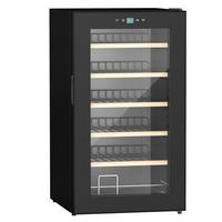 WEINKÜHLSCHRANK Metall Hartglas Schwarz - Schwarz, Metall (45/75/43cm) - HOMCOM