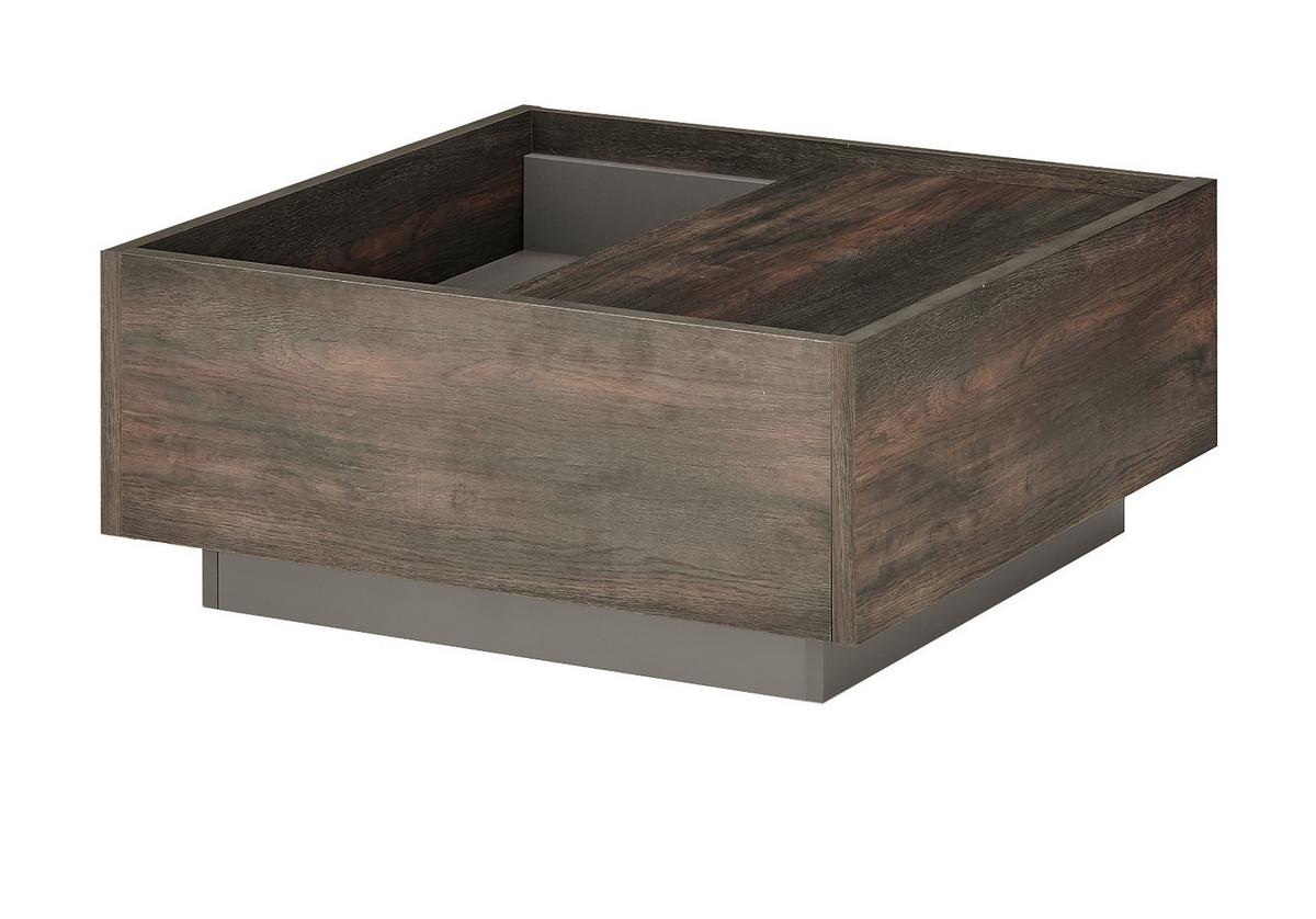 ESSTISCH Thermo Eiche Metall schwarz Küchentisch 160 x 81 cm - Eichefarben/Schwarz, Holzwerkstoff (160/81/77cm) - Furn.Design