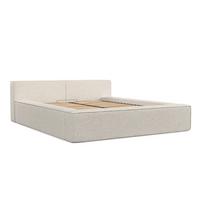 POLSTERBETT Casto mit Stauraum 140/200 cm Creme im Blur Stoff - Creme/Schwarz, Holz/Holzwerkstoff (140/200cm) - AltaBeds