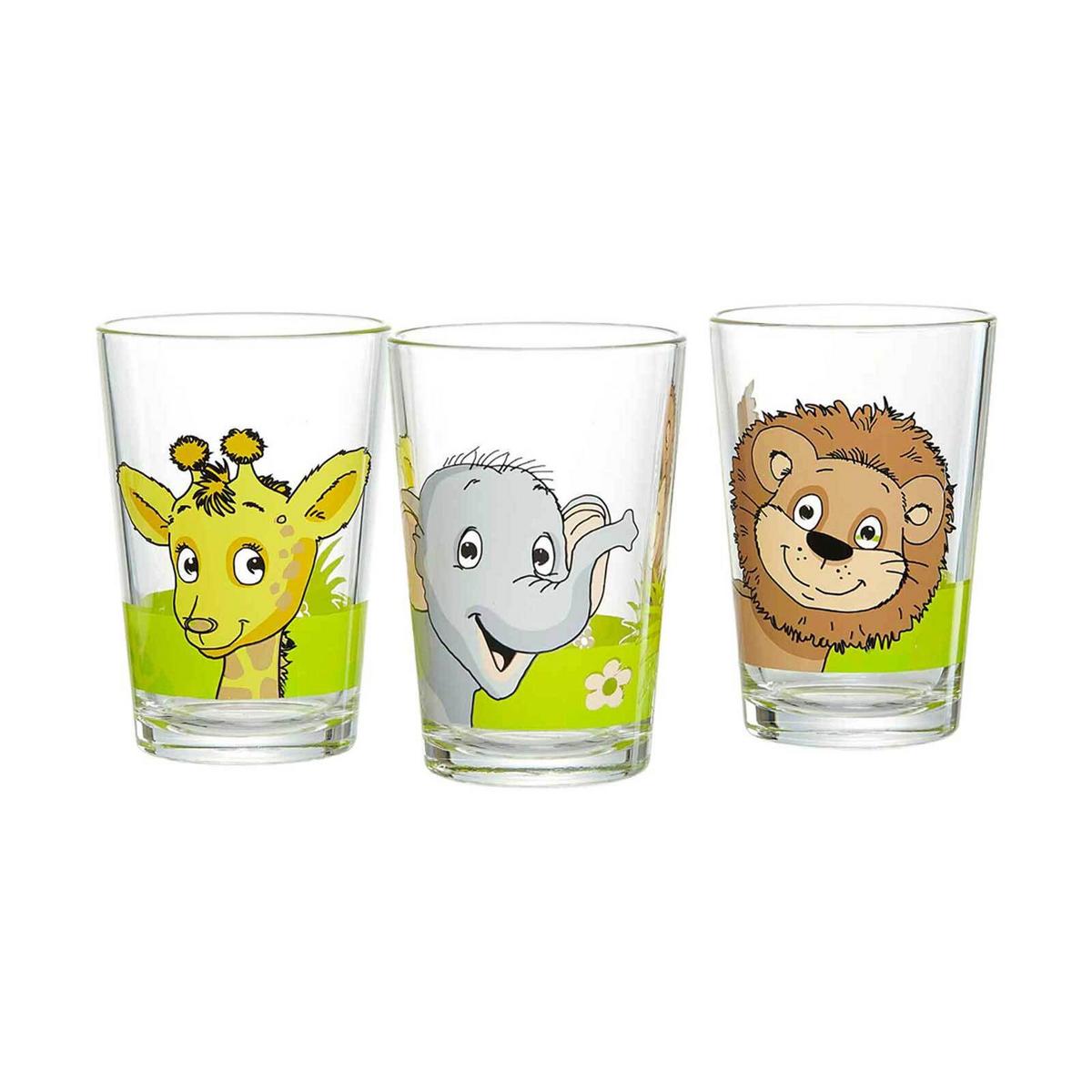KINDERGLÄSER Dschungeltiere bunt 205 ml 24-tlg. - Multicolor, Glas (0.205L) - Ritzenhoff Breker