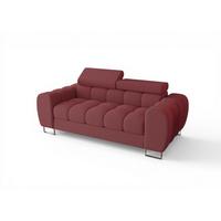 SOFA 2-sitzer Bastien In Stoff Gemma - Rot, Holzwerkstoff/Textil (195/95/97cm) - Fun Möbel