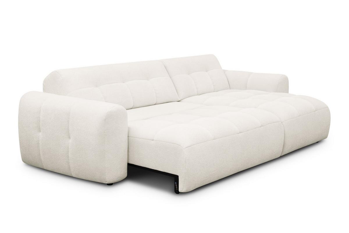 ECKSOFA LUMERO 4-Sitzer RECHTS, creme - Creme/Schwarz, Holz/Textil (275/166cm) - Courtois Laville