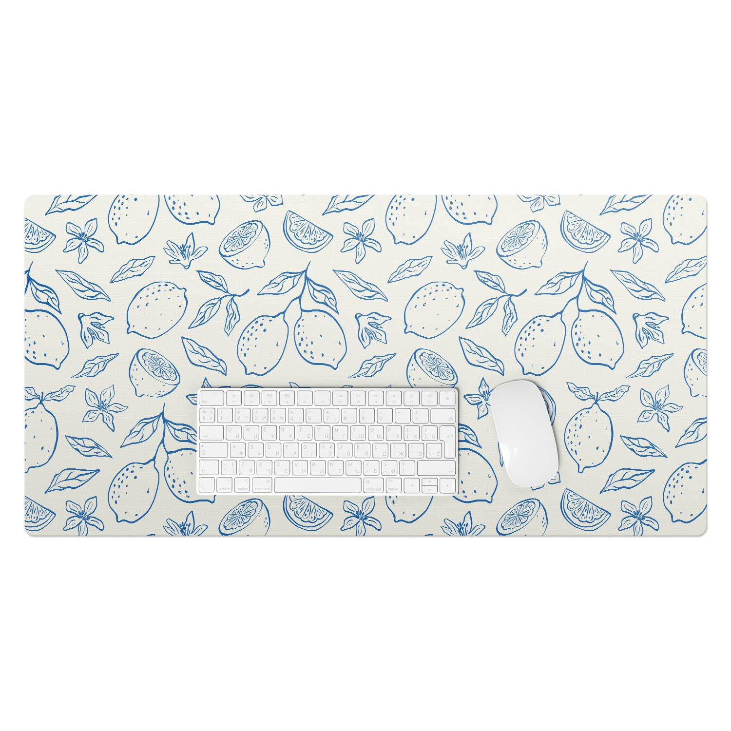 SCHREIBTISCHUNTERLAGE 90x45 cm Blau - Pastellblau, Kunststoff (90/45/1.6cm) - Wallfluent