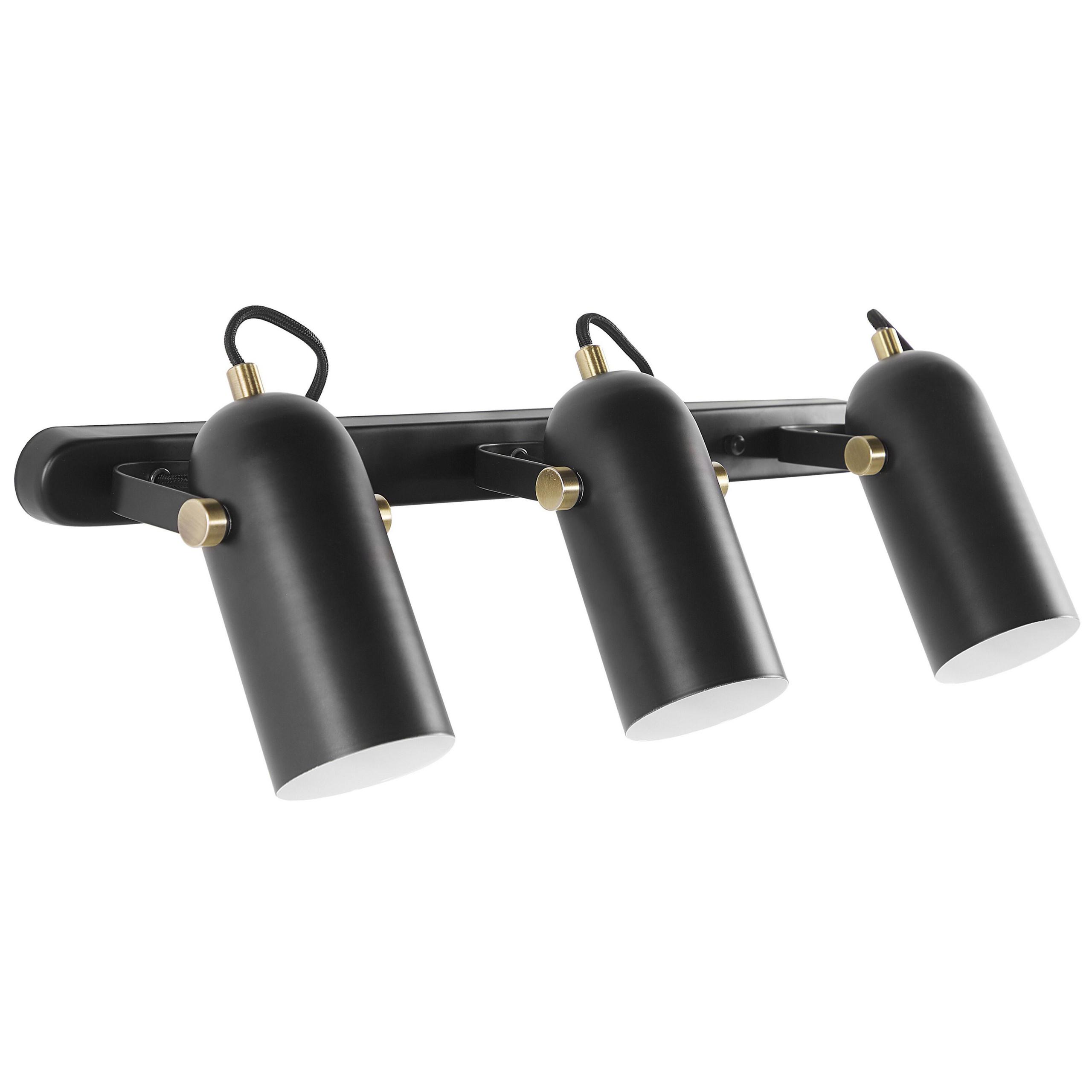 WANDLEUCHTE Tyria 54/8/23 cm - Schwarz, Metall (54/23/8cm) - Beliani