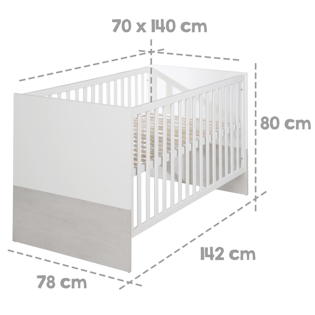BABYZIMMER-SET Julia 2-teilig - Multicolor, Holzwerkstoff (78/80/142cm) - Roba