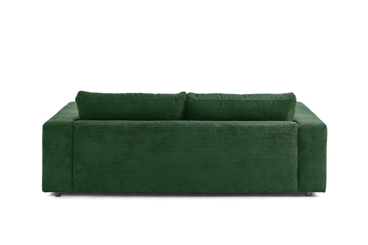 SOFA 2-SITZER MADELINE Smaragdgrün Cord - Smaragdgrün/Dunkelgrün, Kunststoff/Textil (230/85/127cm) - KAWOLA