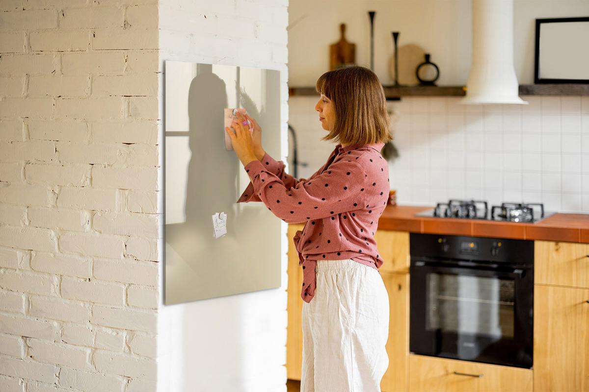 MAGNETTAFEL 70x100 Beige schwarzer Marker - Sandfarben, Glas (70/0.4/100cm) - TULUP