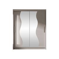 SCHWEBETÜRENSCHRANK Westa S - Kaschmir/Silberfarben, Holzwerkstoff/Metall (150/200/58cm) - MIRJAN24