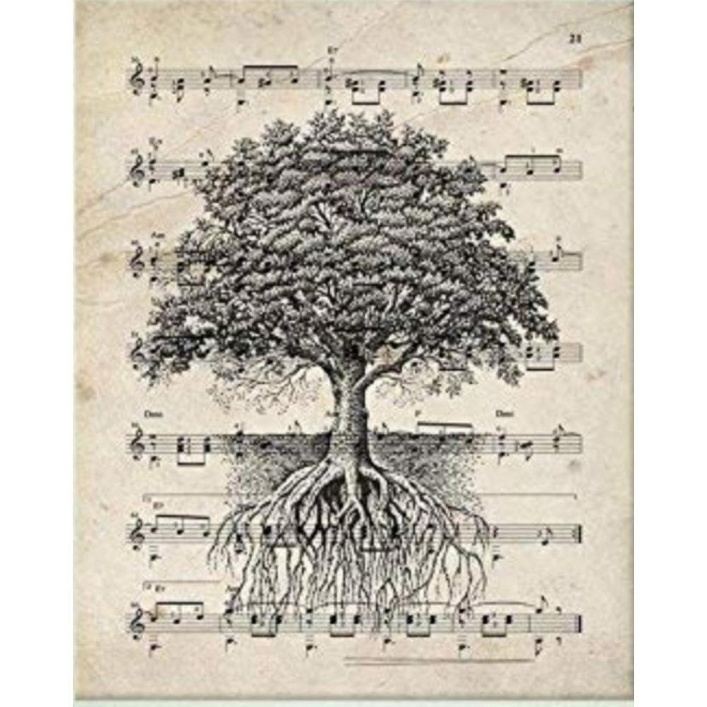 POSTER Herz Baum. A4 Rahmenlos - Klar, Papier (29.7/5/21cm) - Nacnic