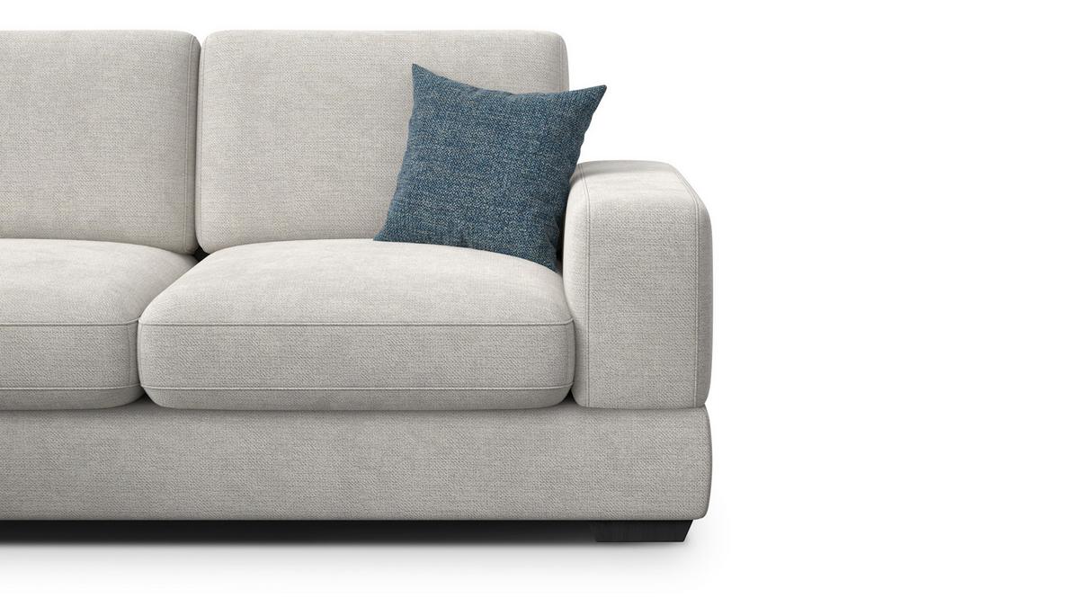 ECKSOFA OTTO 4-Sitzer, creme - Creme/Schwarz, Holz/Textil (279/159cm) - Wozimo