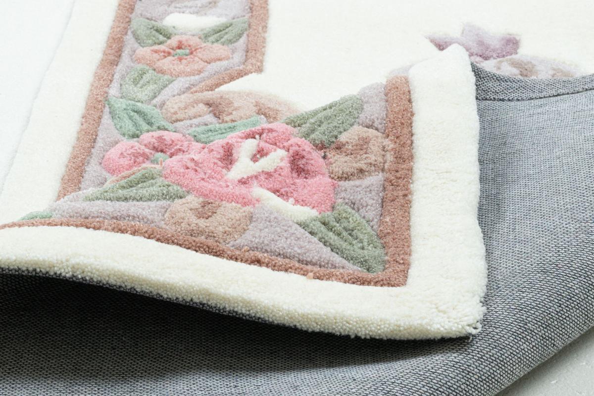 HANDTUFTTEPPICH Ming Bettumrandung 70x600 cm - Beige, Textil (70/600cm) - THEKO